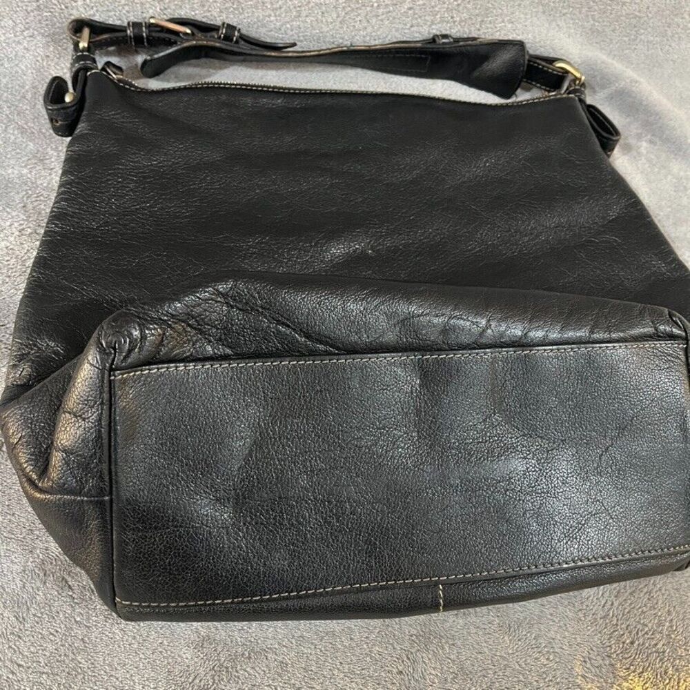 VTG Dooney & Bourke Womens Dillen Large Shoulder Hobo Bag Black Pebbled Leather - Picture 9 of 16
